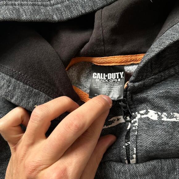 Vintage Y2K Call Of Duty Black Ops 3 Skull Hoodie Zip Up - Picture 5 of 6